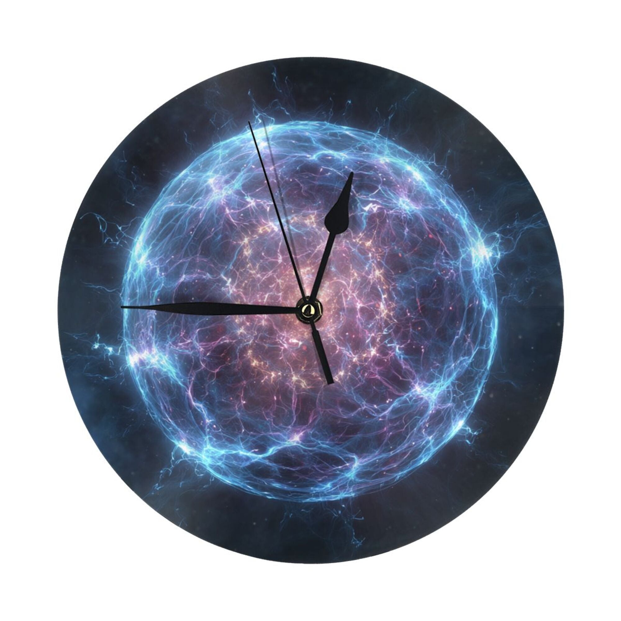 Cosmic Energy Ball Art Wall Clock - Modern Creative Decorative Clock for Living Room & Bedroom (Diameter 9.84in/25cm, Thickness 0.2in/0.5cm)