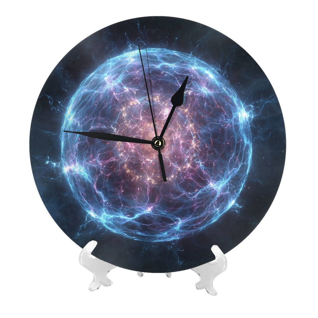Cosmic Energy Ball Art Wall Clock - Modern Creative Decorative Clock for Living Room & Bedroom (Diameter 9.84in/25cm, Thickness 0.2in/0.5cm)