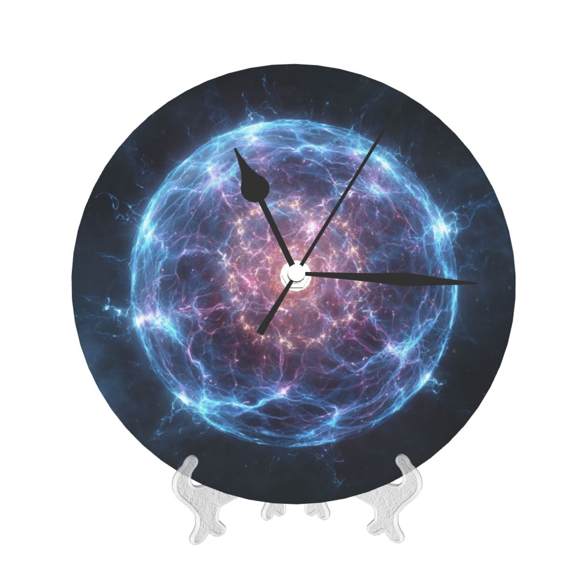 Cosmic Energy Ball Art Wall Clock - Modern Creative Decorative Clock for Living Room & Bedroom (Diameter 9.84in/25cm, Thickness 0.2in/0.5cm)
